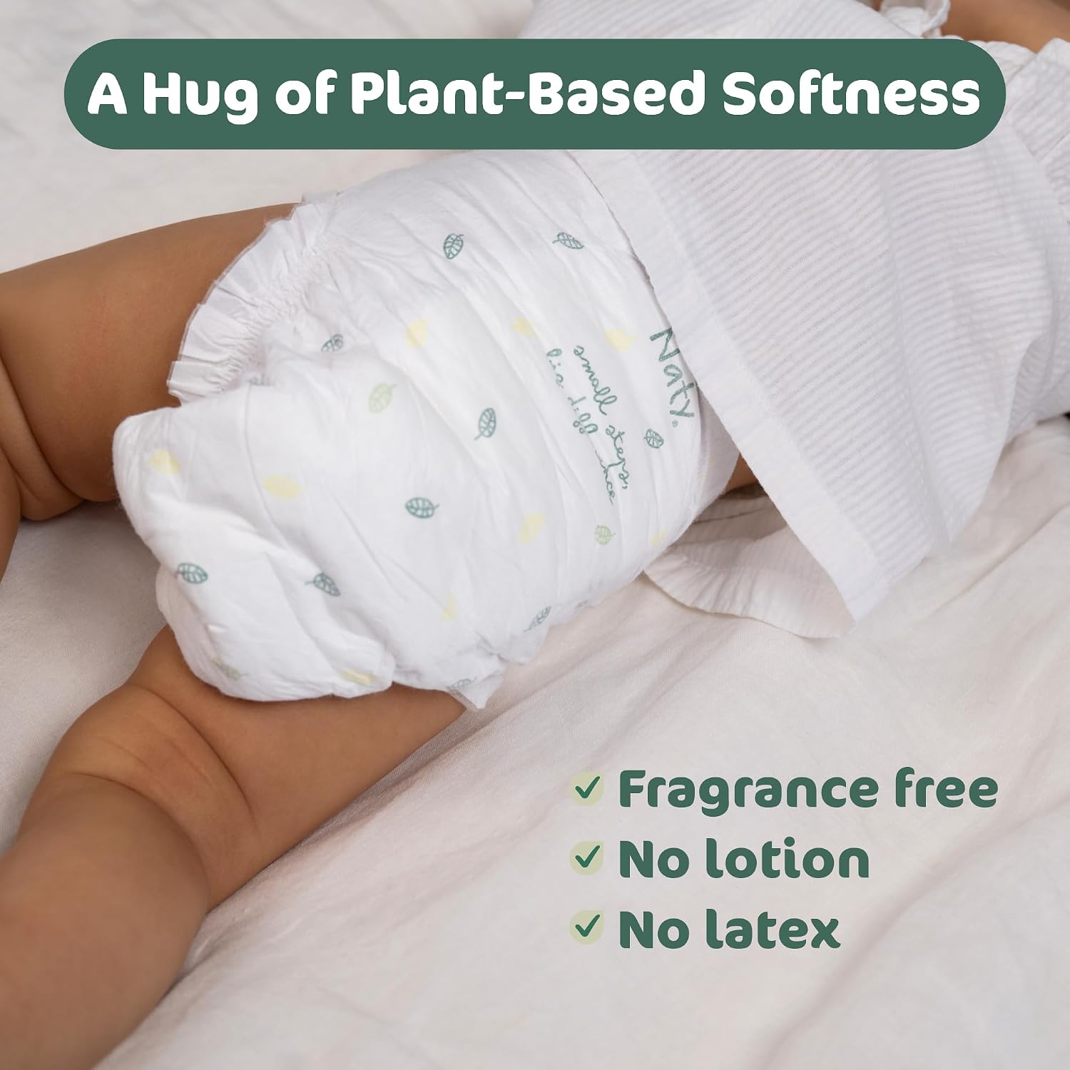 Thumbnail 3 de Naty BioEmbrace Baby Nappies Size 4 (7–18kg), 88 Count – Plant-Based, Skin-Safe Leak Protection
