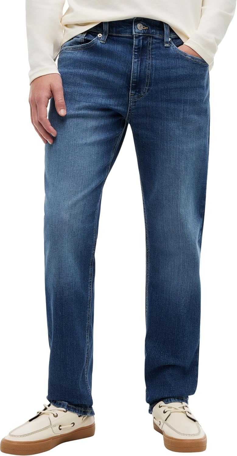 Detalle de Tommy Jeans Herren Jeans Ryan Slim Stretch mit 5 Taschen – bequemes Slim-Fit mit Elasthan