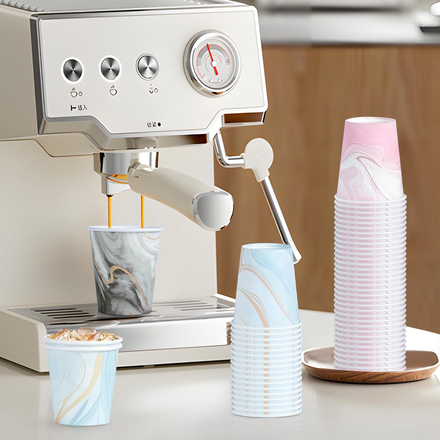 Thumbnail 5 de Huifany 5 oz Paper Cups 300 Pack 🥤