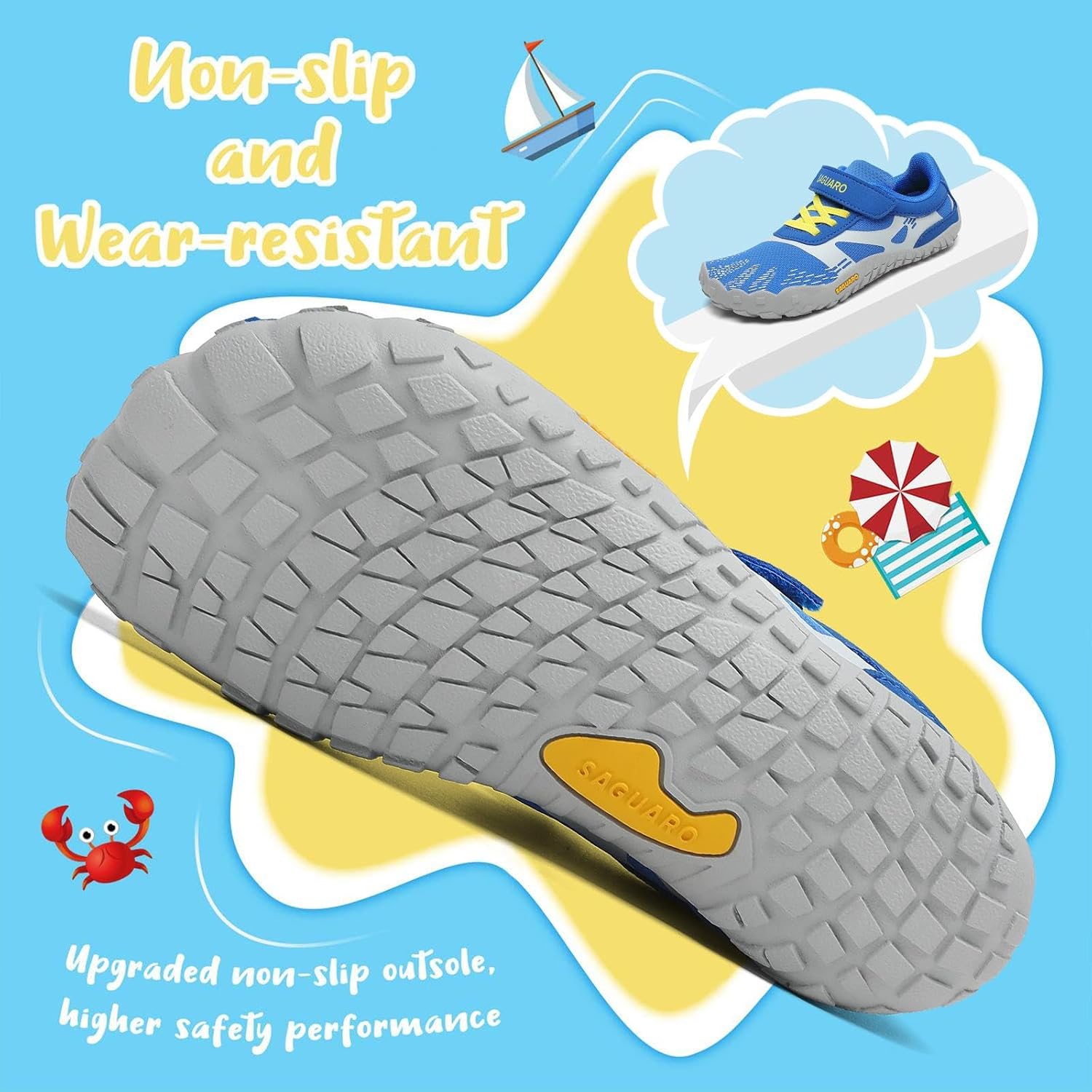 Detalle de Saguaro Scarpe da Trail per Bambini e Ragazze – Comfortevoli, Traspiranti e Antiscivolo