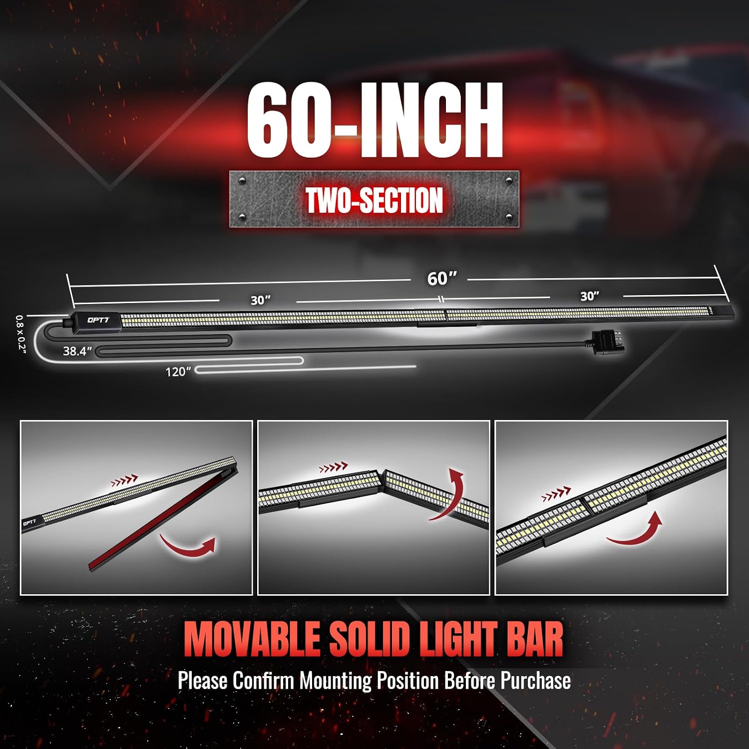 Detalle de OPT7 Tailgate Light Bar 60-Inch