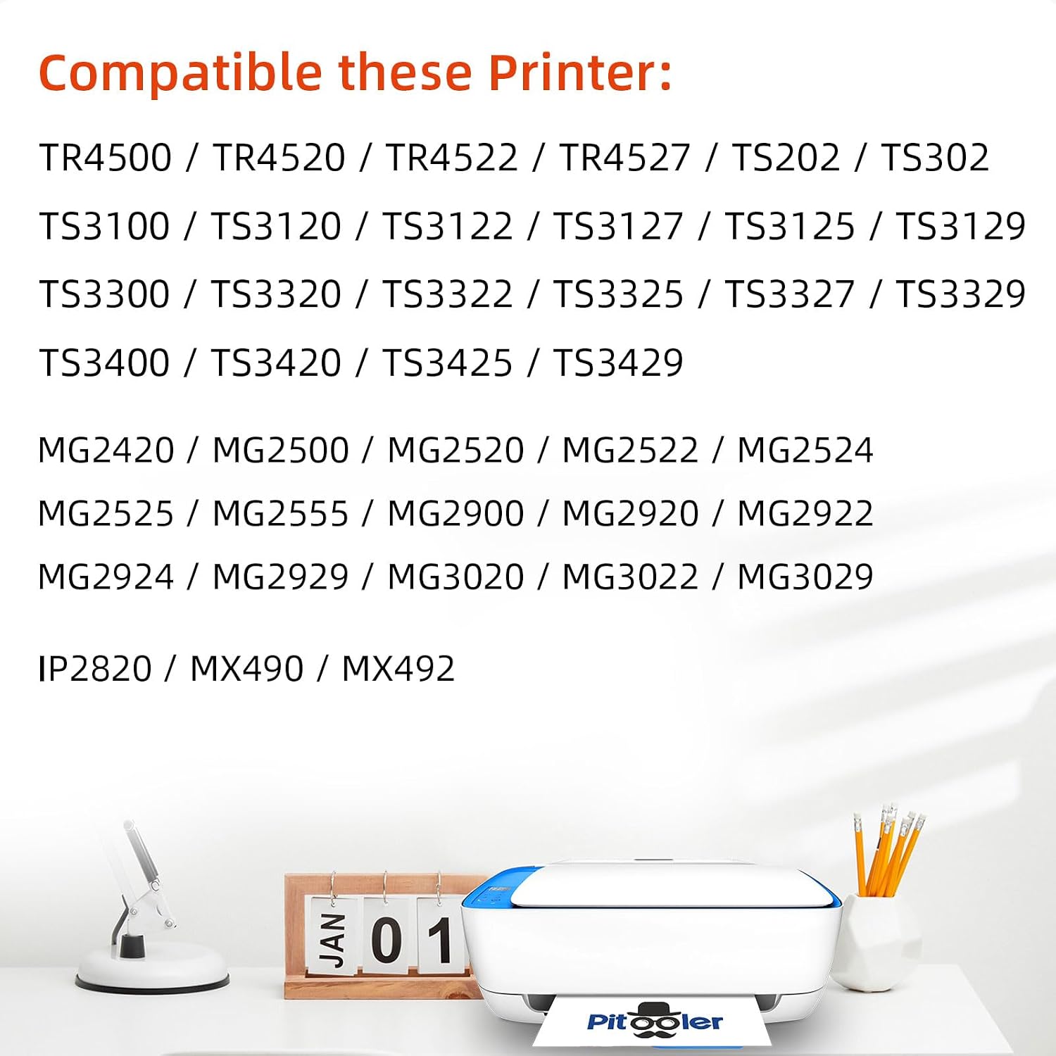 Detalle 2 de Pitooler 245XL Black Ink Cartridges, 2-Pack for Canon PIXMA Printers