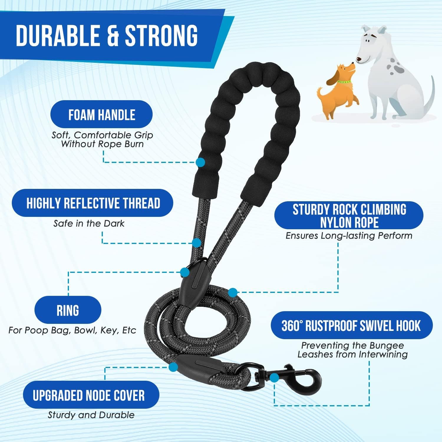 Thumbnail 2 de Eyein Double Dog Lead No Tangle 90 cm