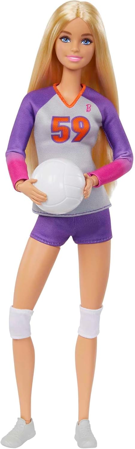 Thumbnail 4 de Barbie Métiers Poupée Articulée Joueuse de Volleyball — ensemble complet 3+ ans, HKT72