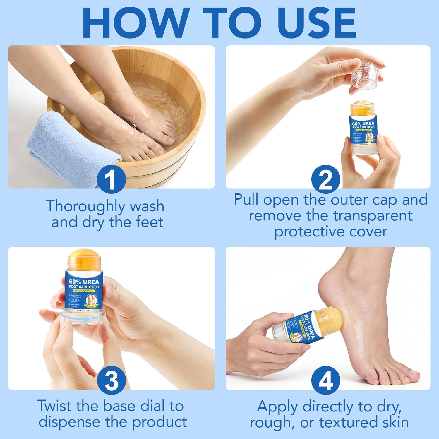 Thumbnail 6 de Crema piedi urea 60% + acido salicílico 2% – 40 g (2 pezzi): cura profonda per talloni screpolati