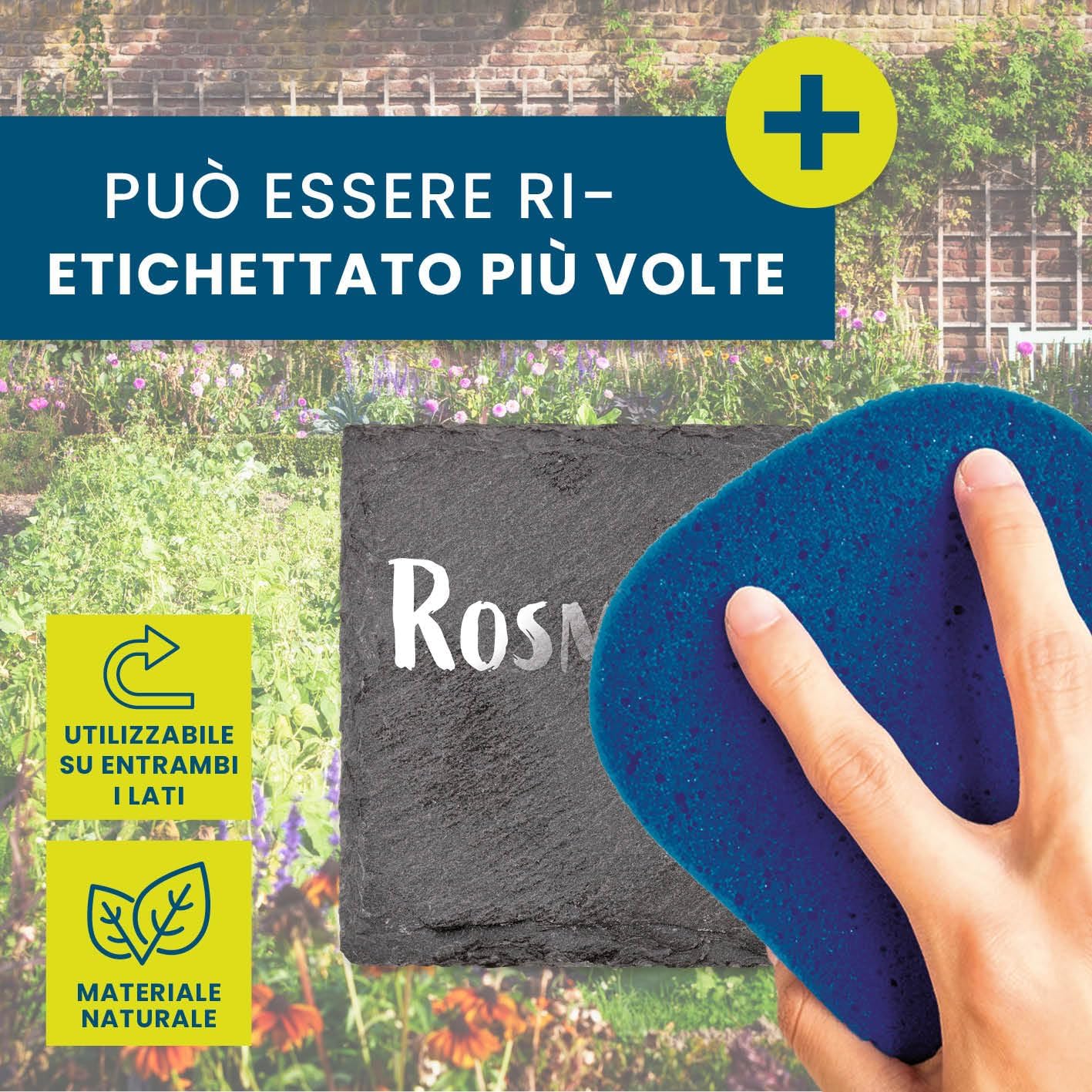 Thumbnail 3 de Hoberg Etichette per piante in ardesia – Set da 10 etichette riutilizzabili con picchetti in acciaio