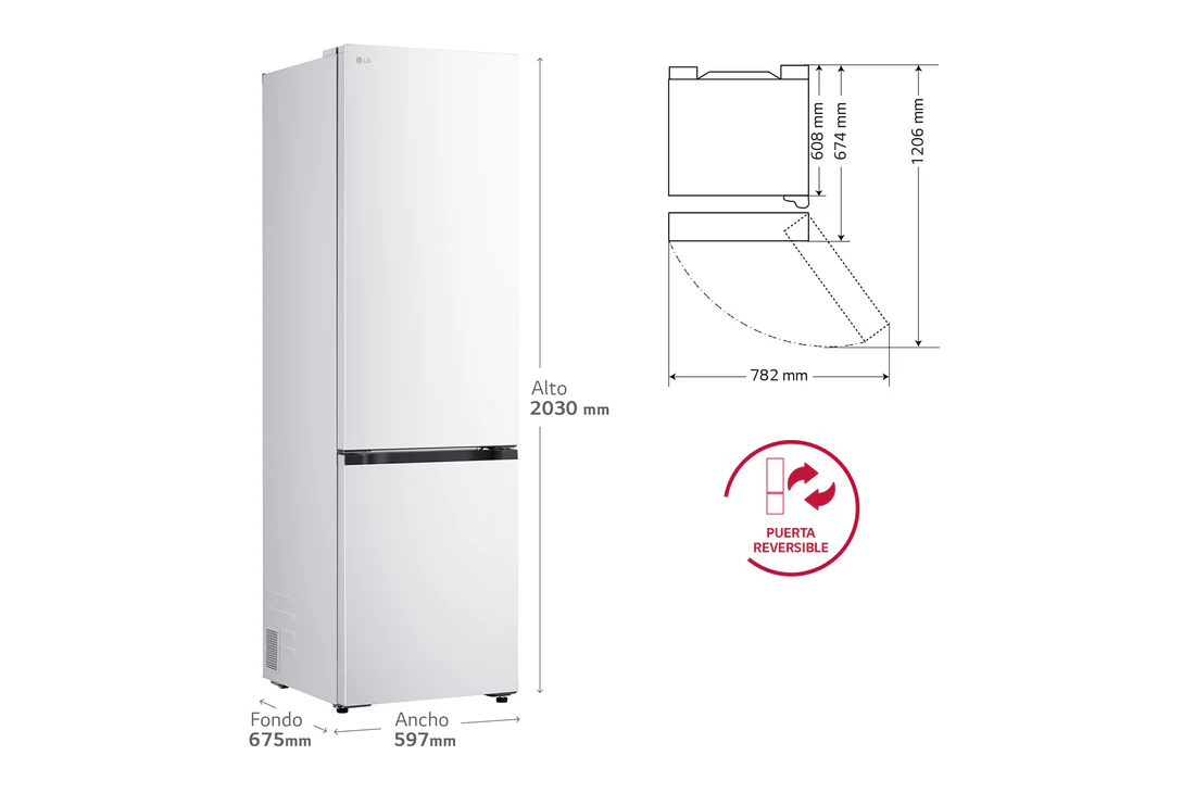 Thumbnail 1 de LG Outlet Frigorífico 375 L DoorCooling+