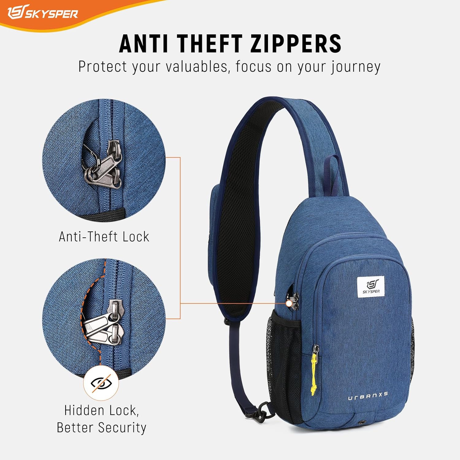 Thumbnail 3 de SKYSPER Sling Bag anti‑theft crossbody RFID lightweight travel bag