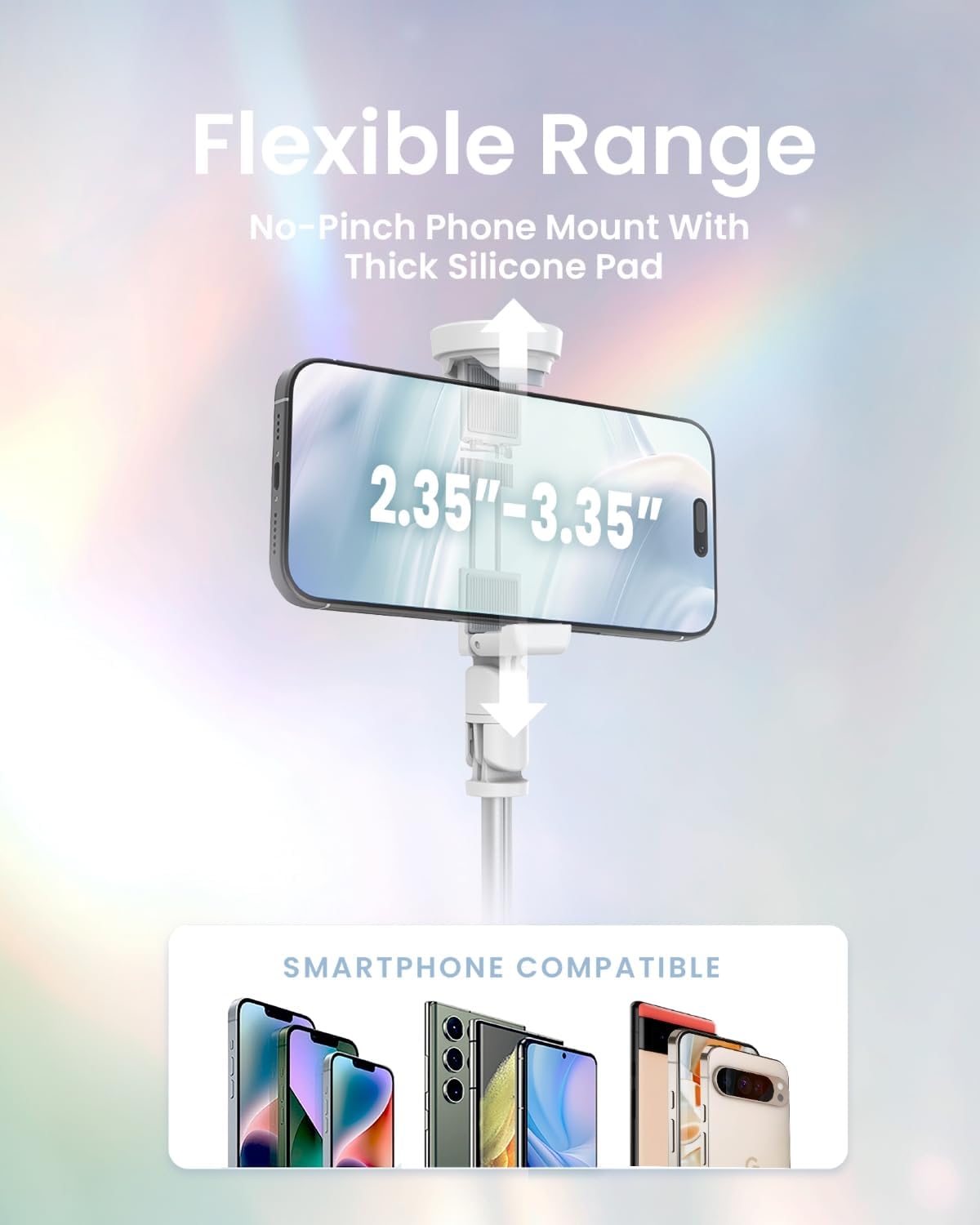 Detalle de KraftGeek Automatic Phone Tripod for Smartphone — 66" Portable Selfie Stick Tripod