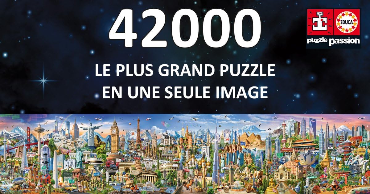 Thumbnail 3 de Educa Puzzle mit 42.000 Teilen für Erwachsene „Das große Leben“ – XXL Weltreise für ab 14 Jahren