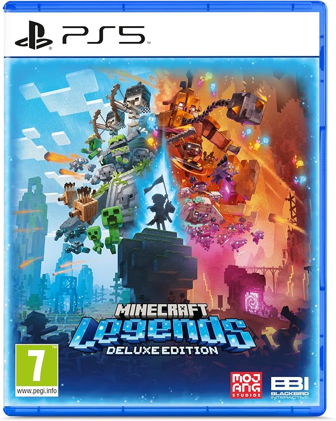 Detalle de Minecraft Legends Deluxe Edition PS5 — juego de acción y estrategia