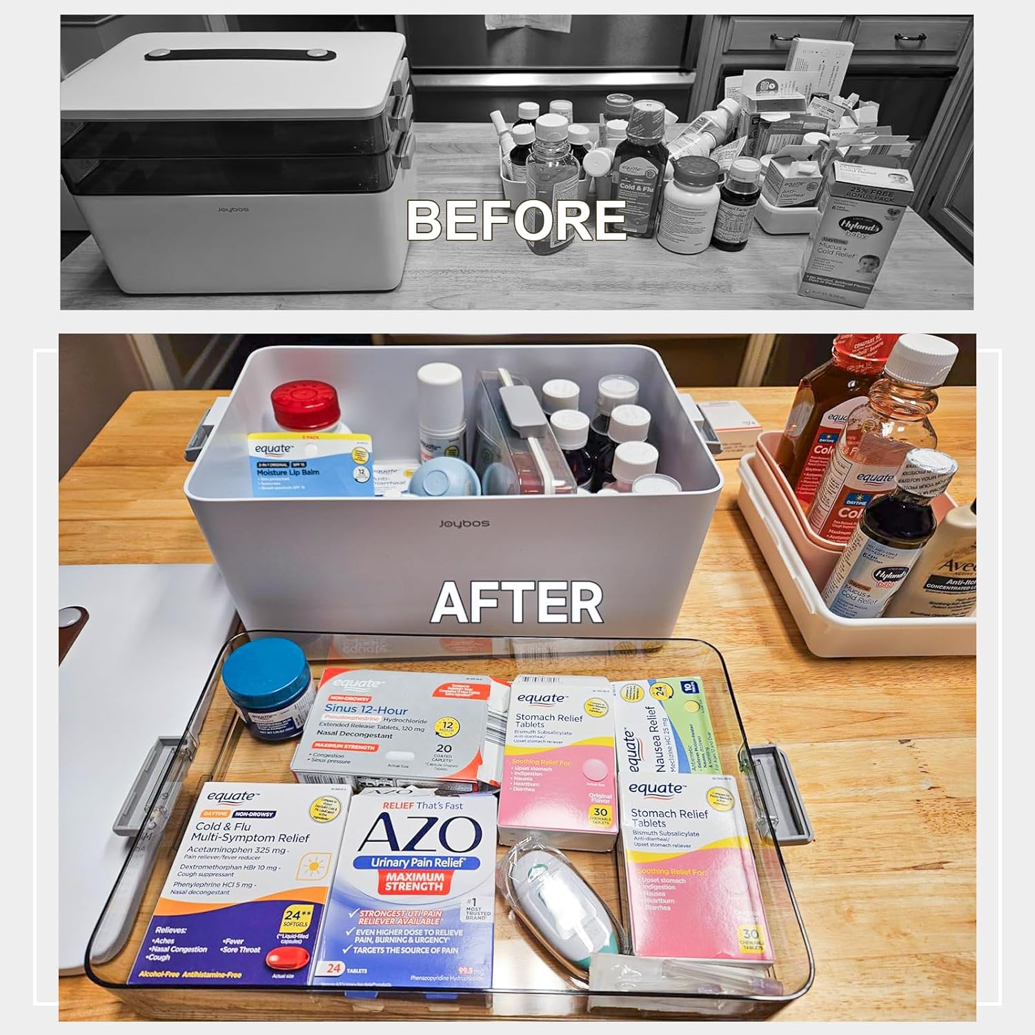 Thumbnail 1 de JOYBOS 3-Tier Medicine Storage Box Cabinet: Portable 3-Tier Organizer for Home Use