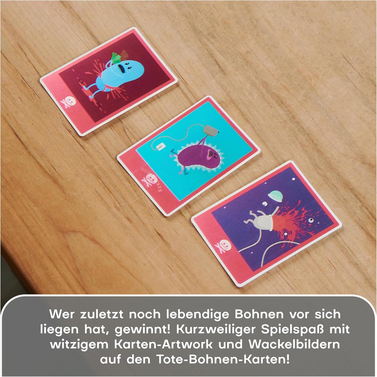 Detalle de Dumb Ways to Die – rasant-gemeines Kartenspiel (deutsche Ausgabe) von Spin Master Games