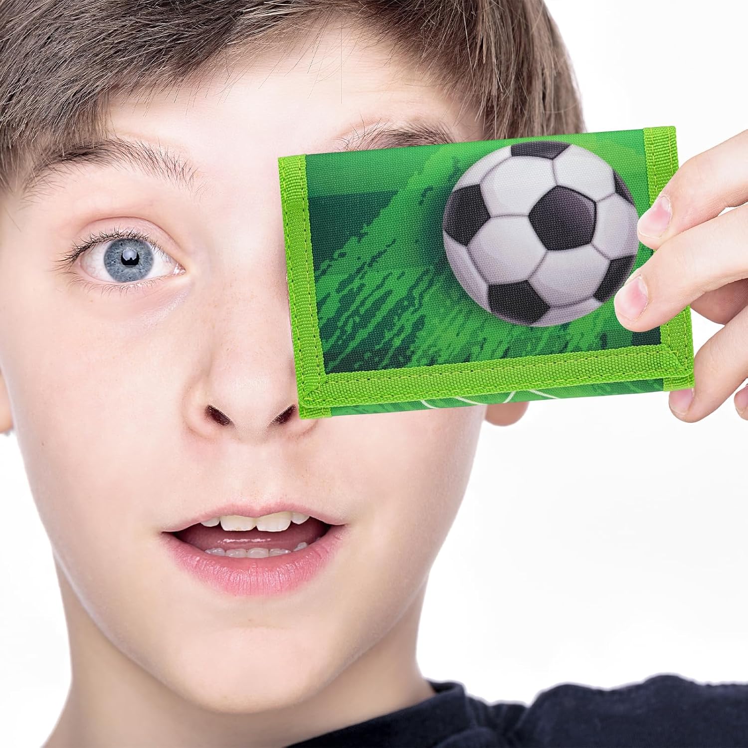 Thumbnail 6 de Sundee Trifold Football Wallet for Kids – Canvas Soccer Wallet with ID Window, Card Slots and Coin Pocket