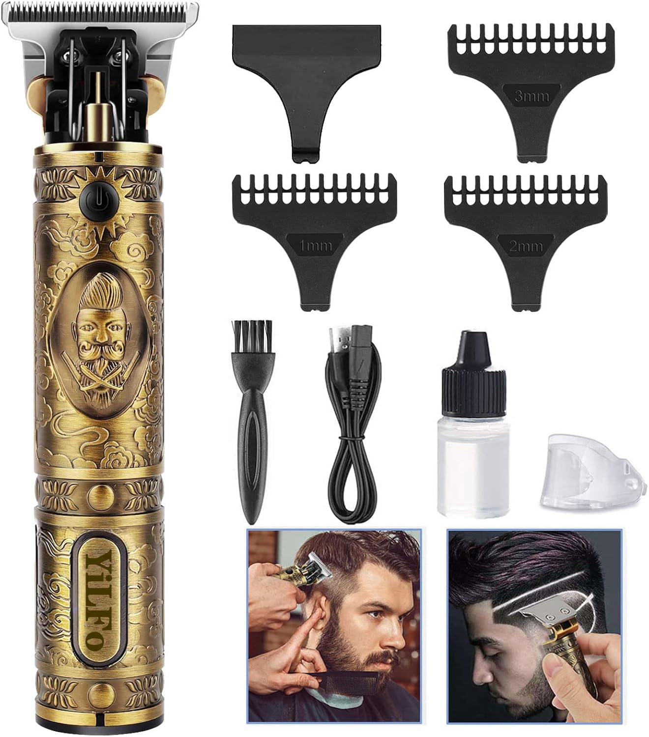 Thumbnail 6 de YiLFo Tagliacapelli Uomo Professionale: rasoio elettrico multifunzione con 3 pettini e ricarica USB
