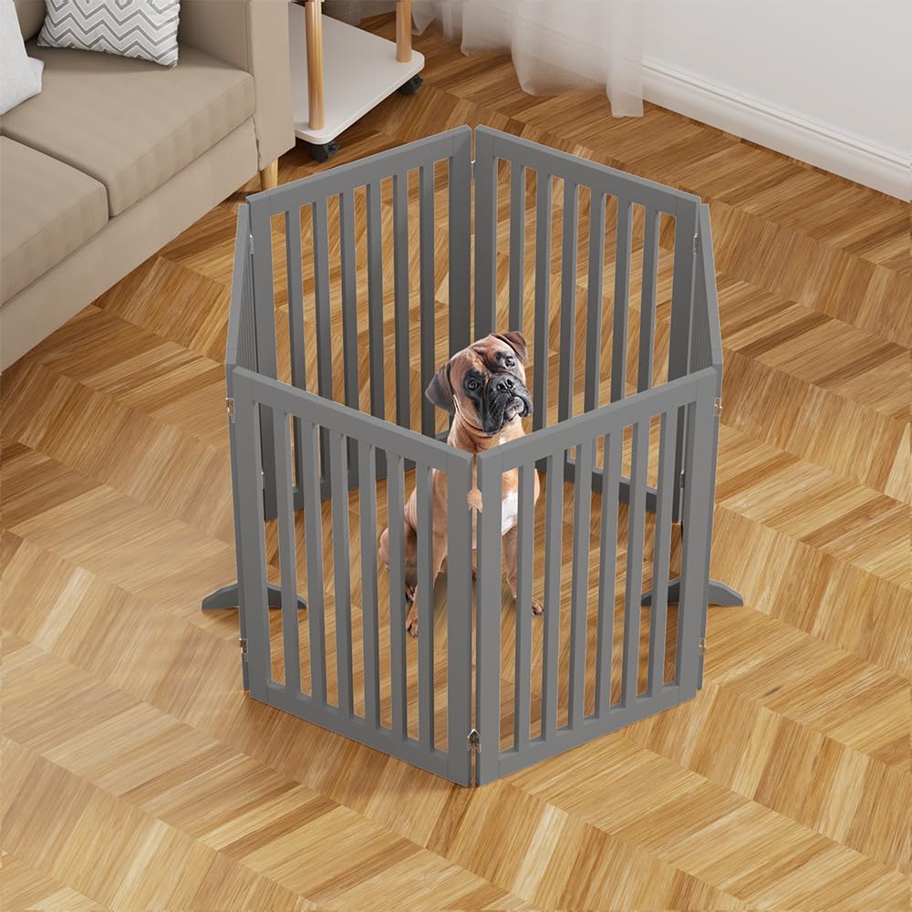 Detalle de unipaws Hundegitter 306 cm: Extra breit, freistehend und faltbar