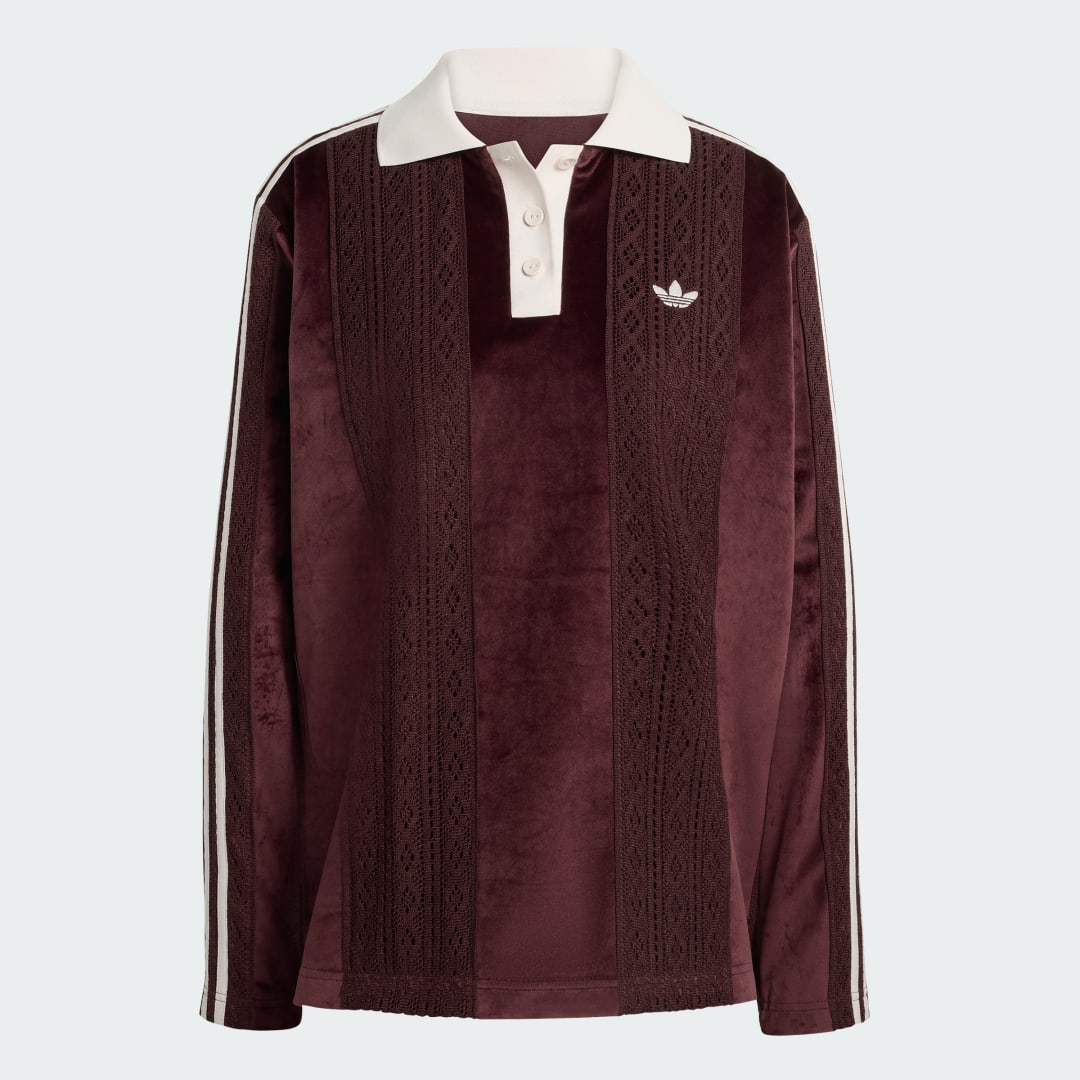 Detalle 2 de Camiseta de manga larga de fútbol invierno Adidas Originals (burdeos)