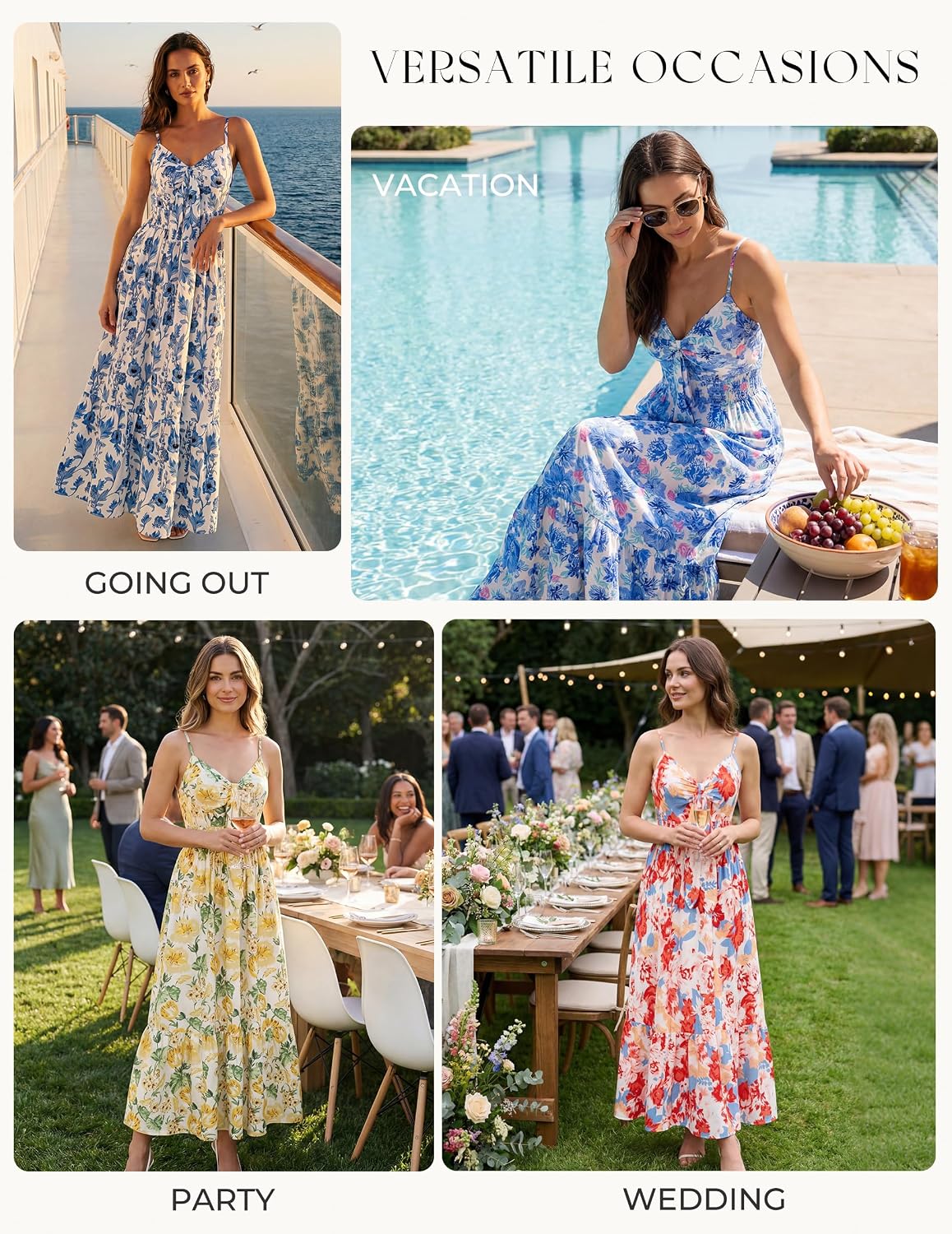 Detalle 2 de GRACE KARIN Floral Maxi Dress