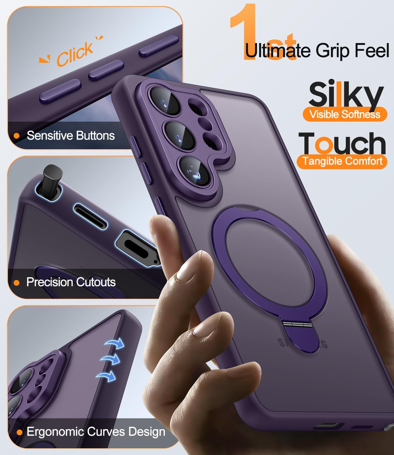 Thumbnail 6 de JAME Samsung Galaxy S26 Case with 2 Pack Screen Protectors and Magnetic Kickstand
