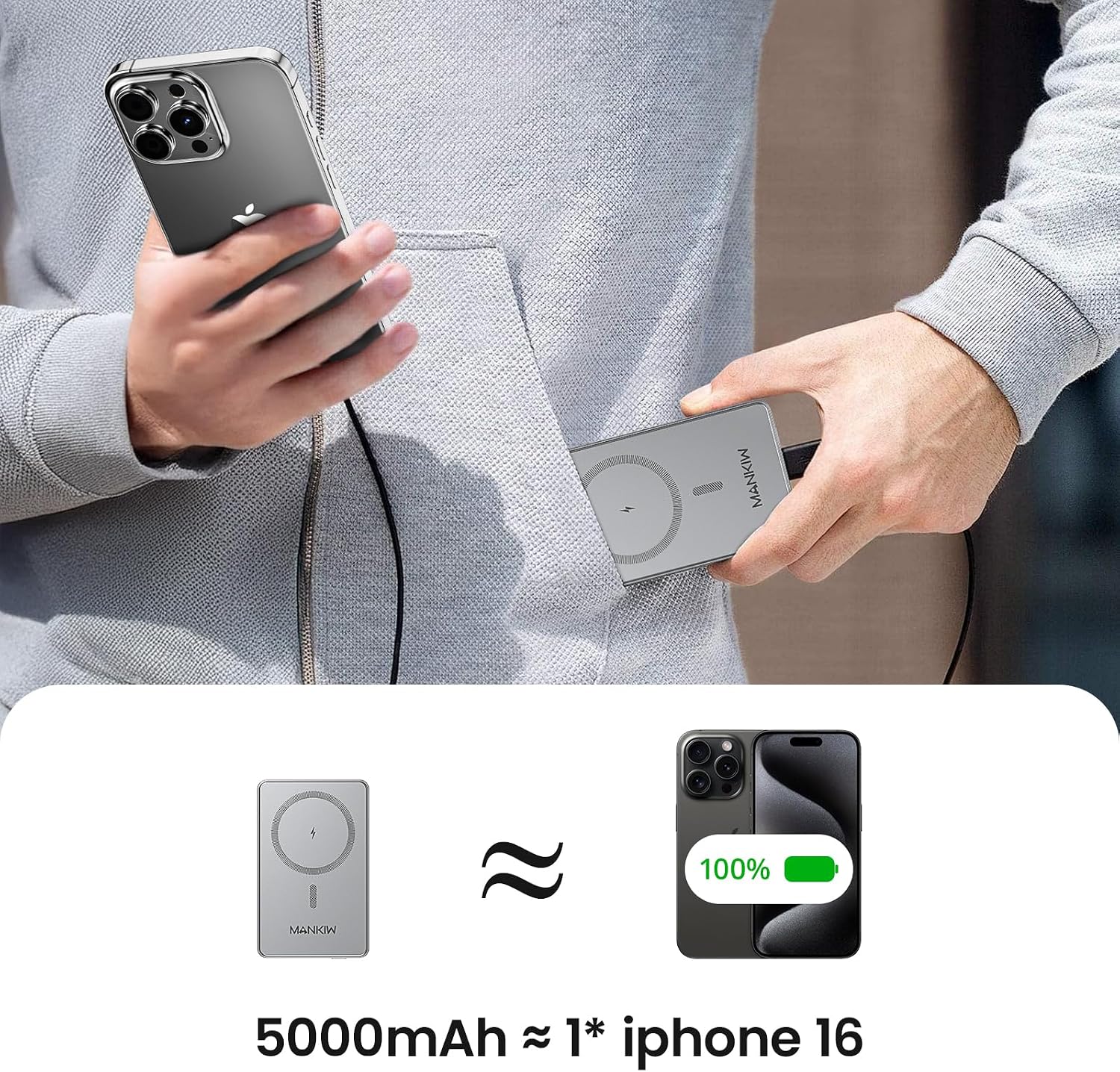 Thumbnail 6 de MANKIW Wireless PowerBank 5000mAh MagSafe