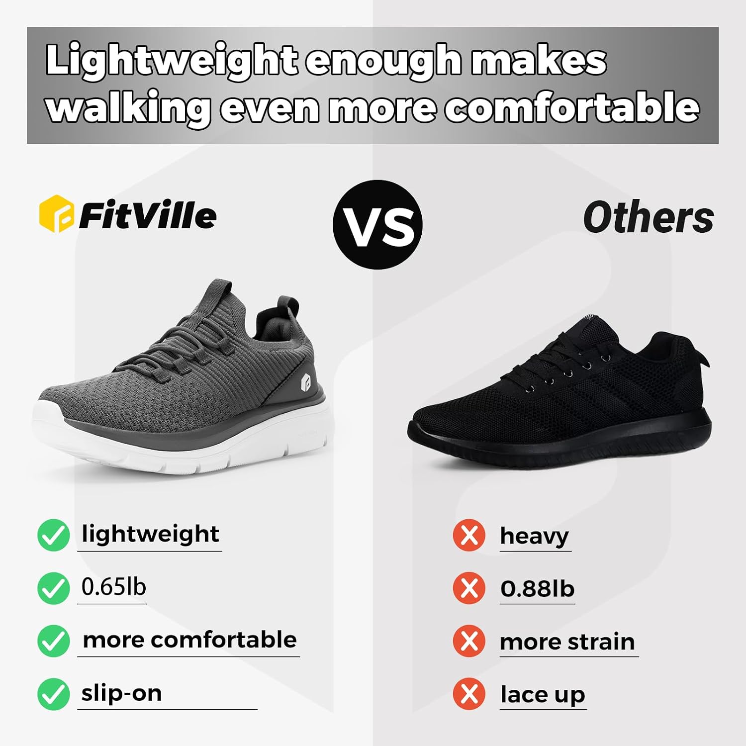 Thumbnail 2 de Slip-On Walkingschuhe FitVille mit Zehenbox