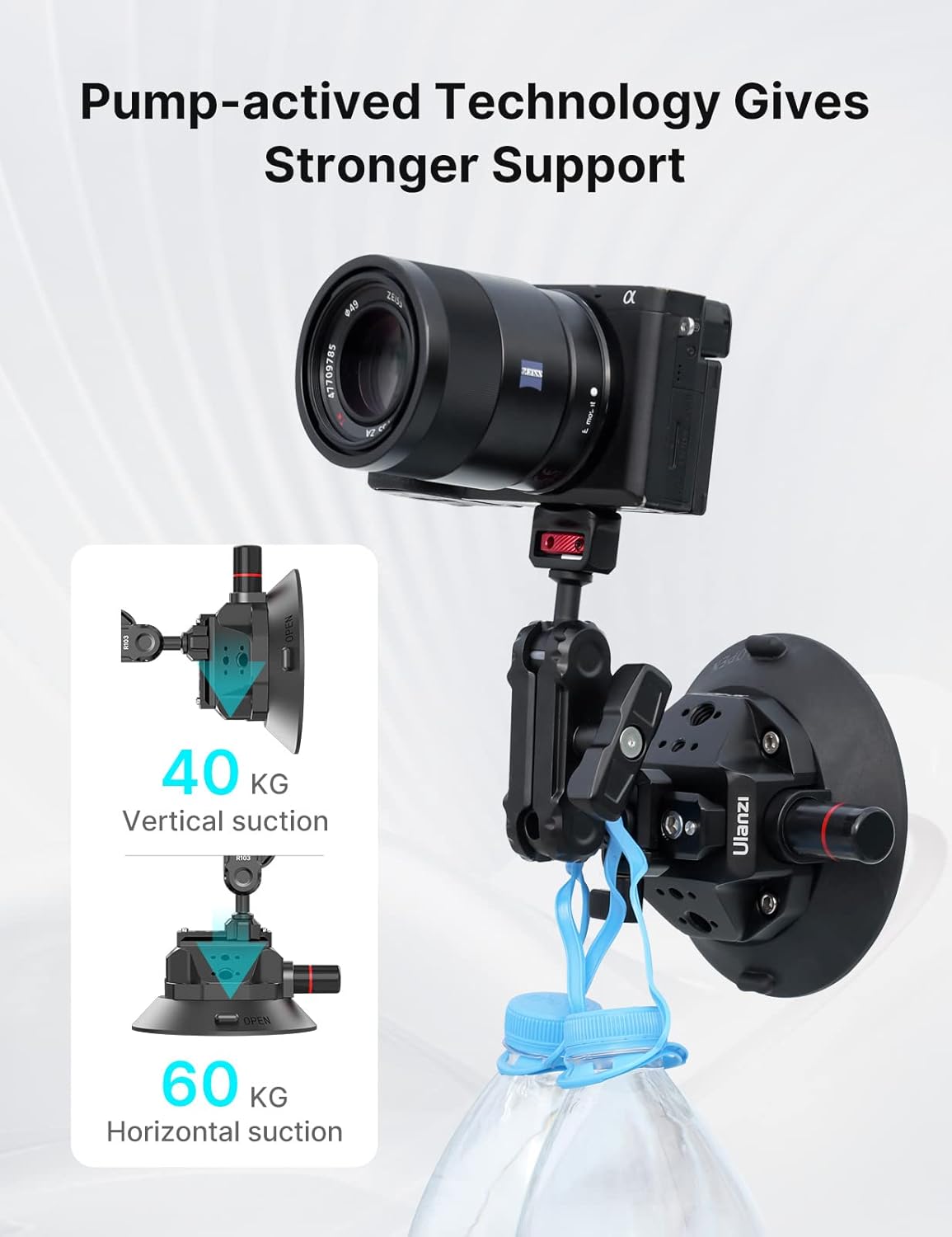 Thumbnail 2 de ULANZI SC-02 4.5" Camera Car Suction Cup Mount