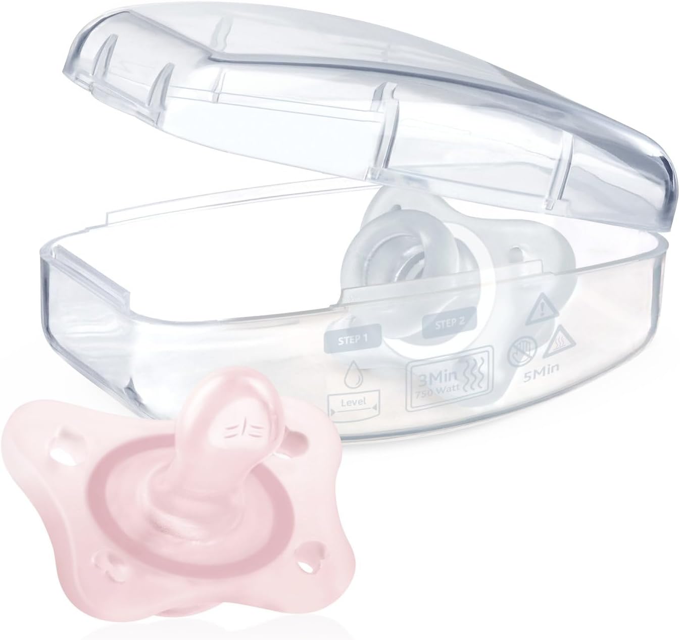 Detalle de Chicco Kit de croissance 0-6 mois pour fille – 4 pièces en silicone doux (2x 0-2 mois, 2x 2-6 mois)