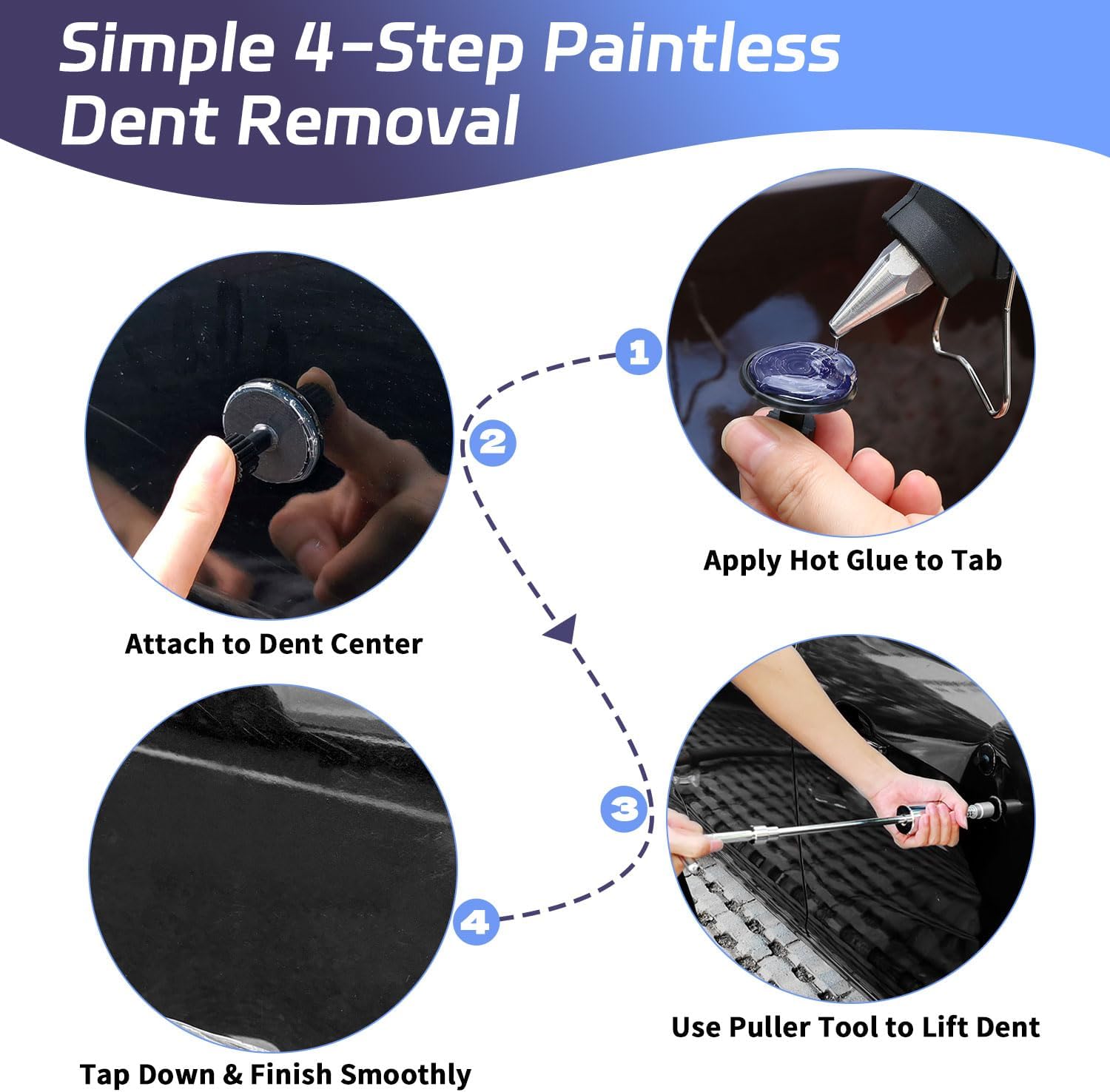 Thumbnail 6 de VEXTRO Dent Puller Kit PDR tools with Glue Gun