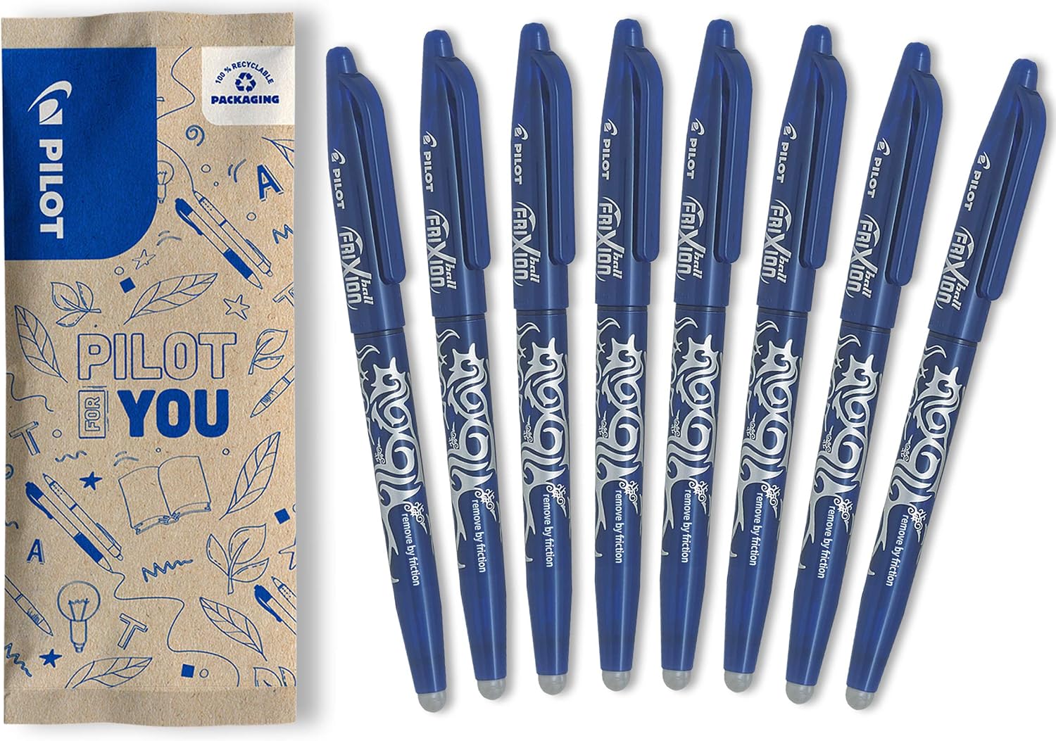 Thumbnail 6 de PILOT FriXion Ball 07 – Lot de 8 stylos effaçables à encre thermosensible (2 Bleus, 2 Rouges, 2 Verts, 2 Noirs) – Pointe moyenne
