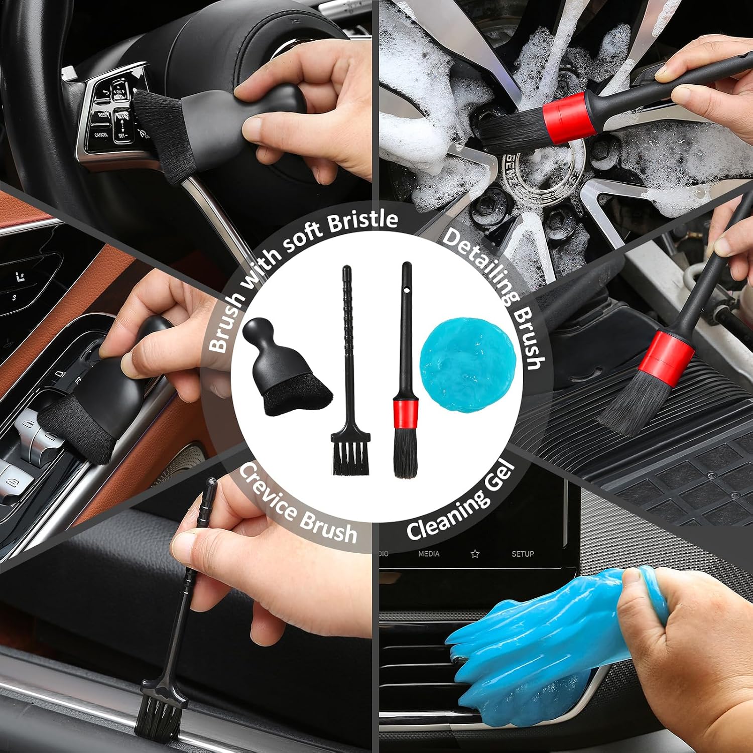 Thumbnail 3 de Qydipclin Windshield Cleaner Kit 10pcs with 4 Pads