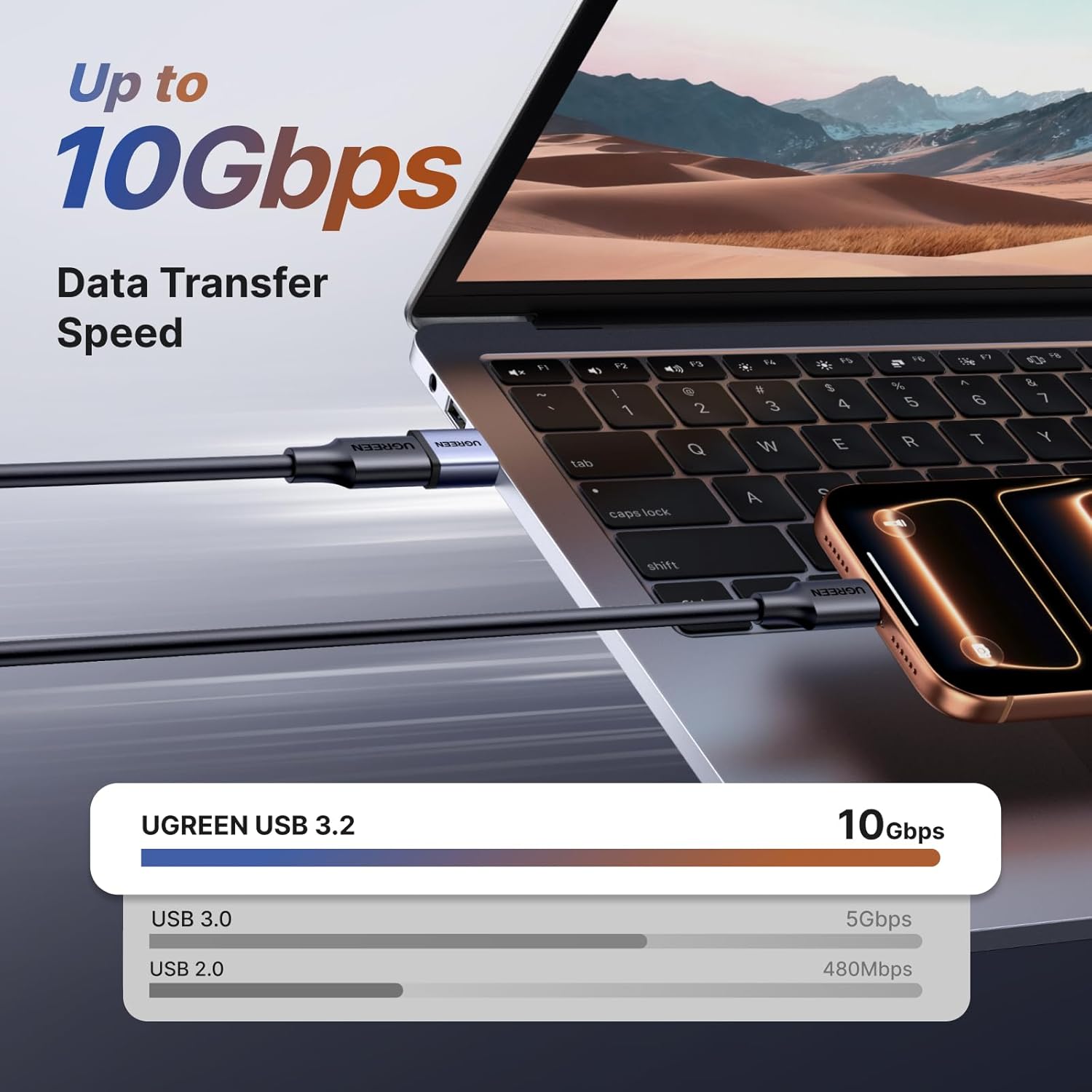 Thumbnail 1 de UGREEN USB to USB‑C Adapter 10Gbps, 5 pack
