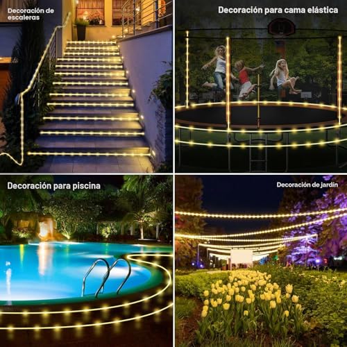 Thumbnail 6 de Auting Cadena Luces Solares Exterior 10M 100LED 8 Modos Blanco Cálido