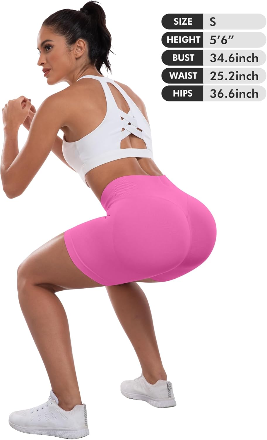 Thumbnail 5 de ATHVOTAR Workout Gym Shorts Women: High-Waisted Seamless Scrunch Butt Lift
