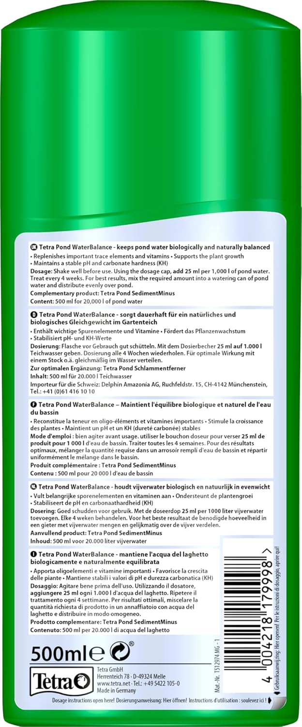 Detalle de Tetra Pond WaterBalance 500 ml: equilibrio biologico naturale per laghetti domestici
