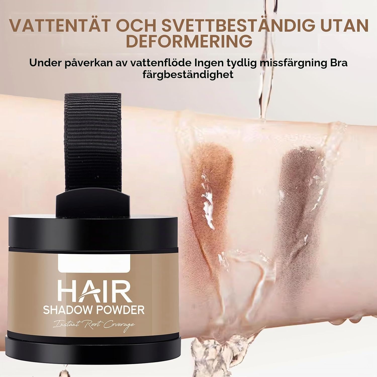 Detalle 1 de zoxpm hårpulver 4 g, kaffebrunt – för hårrötter och tunnare hår