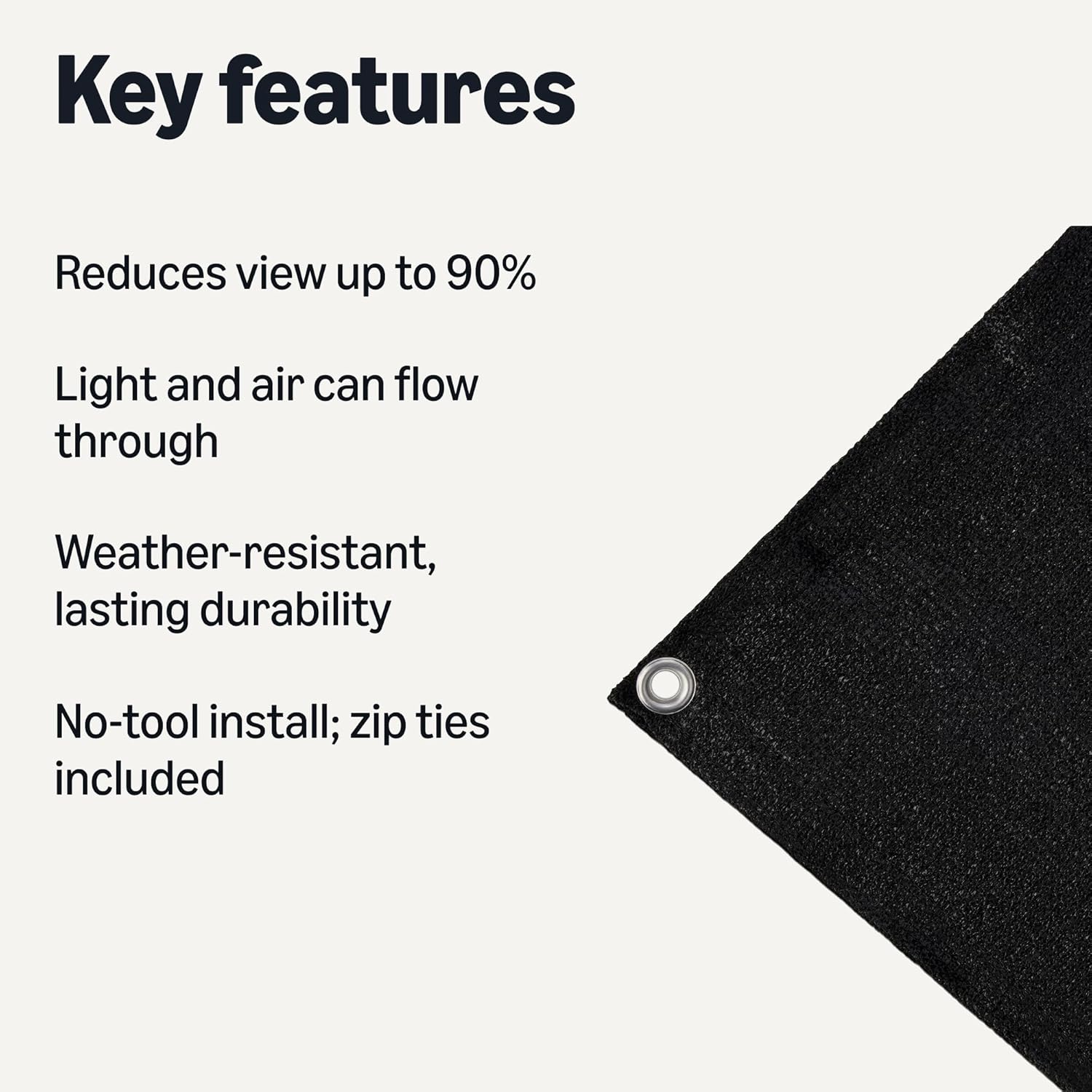 Thumbnail 1 de Amazon Basics Privacy Screen Fence, Black, 1-pack