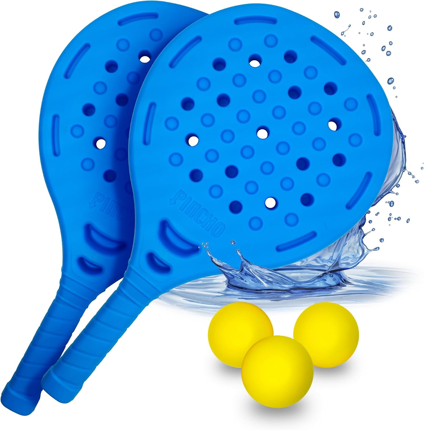 Detalle de Pincho Palas de Playa: set de 2 palas y 3 pelotas EVA – para disfrutar del pádel, beach tennis y más