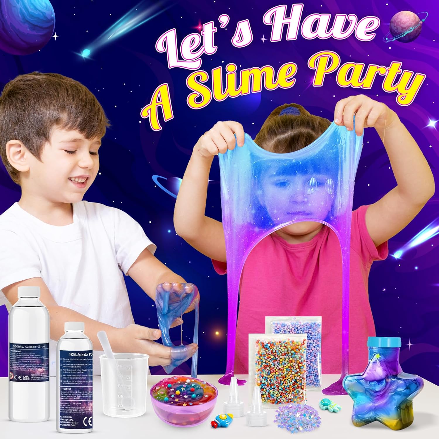 Detalle 2 de iKidiki Galaxy Slime Kit 57-piece set