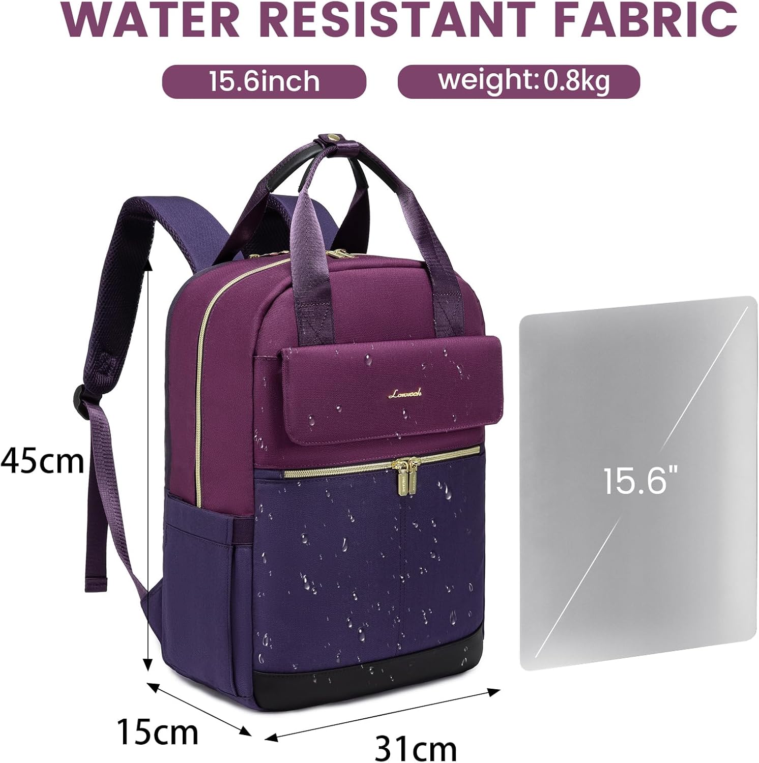 Thumbnail 4 de LOVEVOOK laptop backpack 15.6 inch