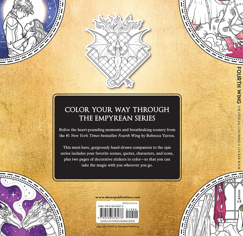 Detalle de Fourth Wing: The Official Coloring & Sticker Book with Tear-Away Pages