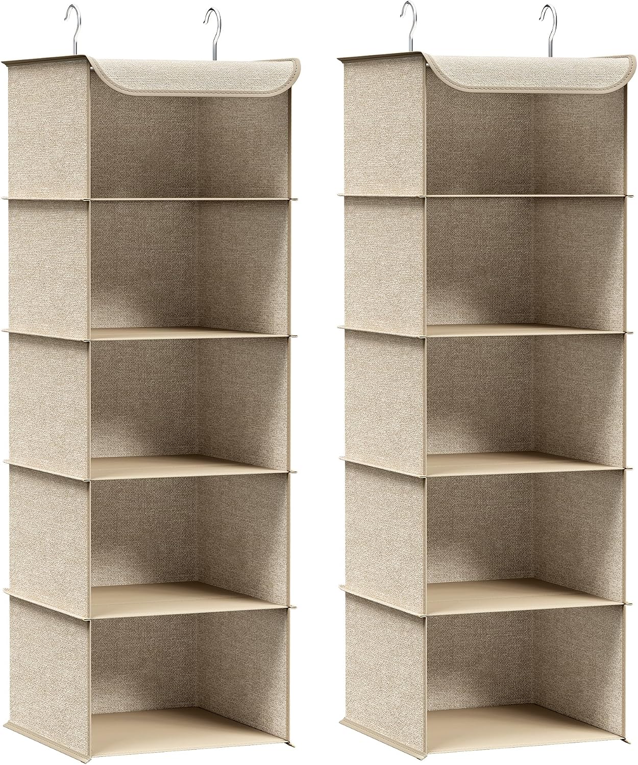 Detalle de SONGMICS Hanging Wardrobe Storage Organisers 5‑tier