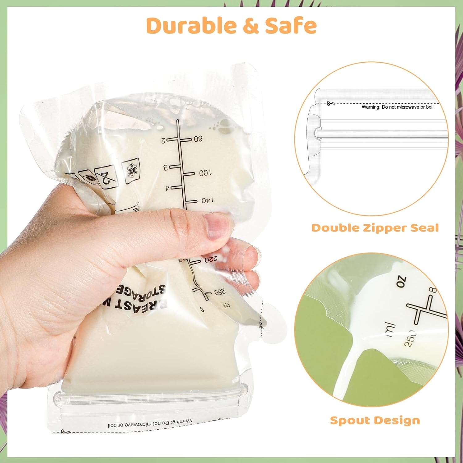 Detalle 1 de Milk storage bags 150 pack, 250ml