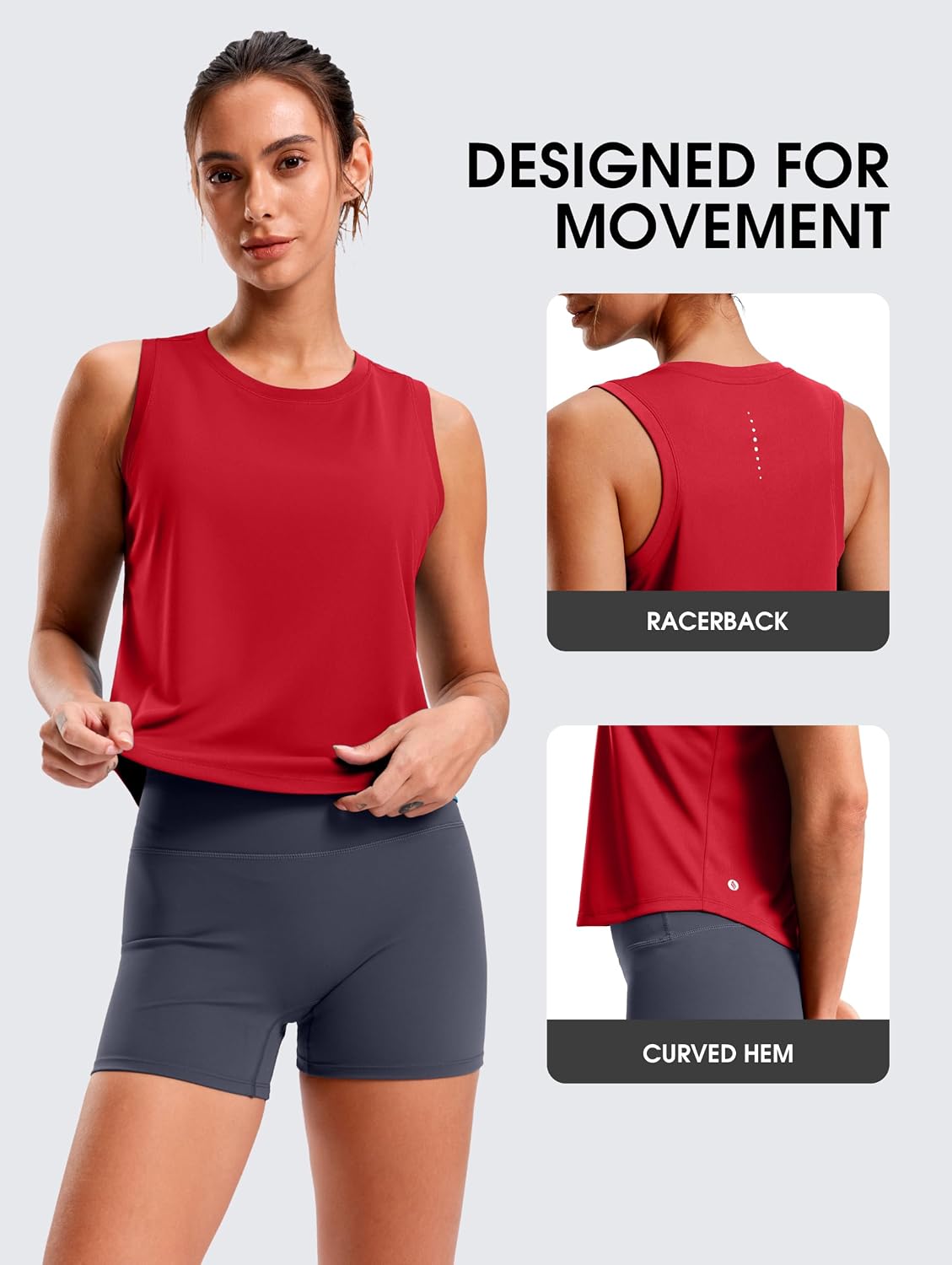 Detalle 2 de SANTINY Workout Tank Top, Waist-Length