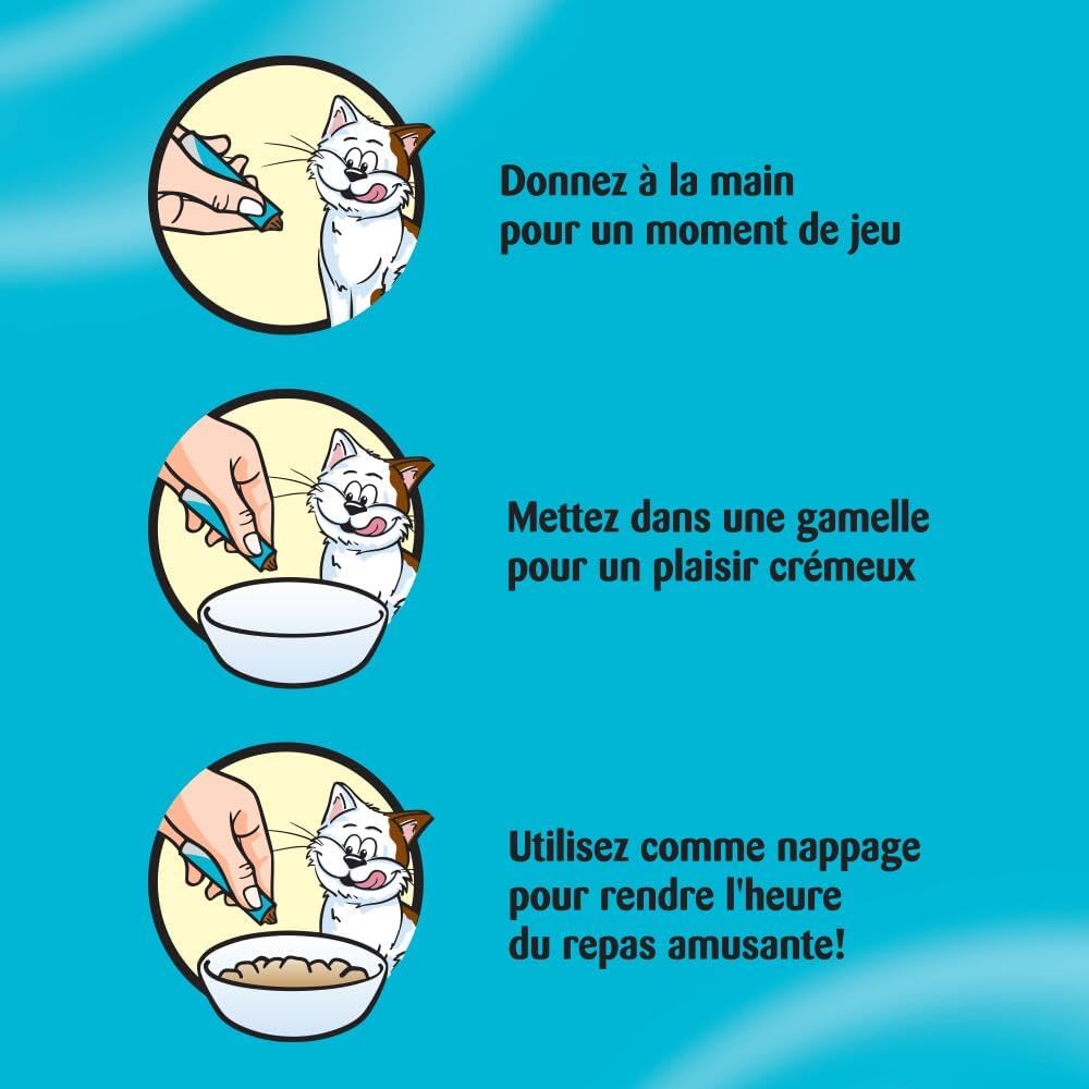 Thumbnail 6 de Catisfactions Creamy Friandises pour Chat – Saumon, Pack 4 sachets de 10 g (Lot de 11)