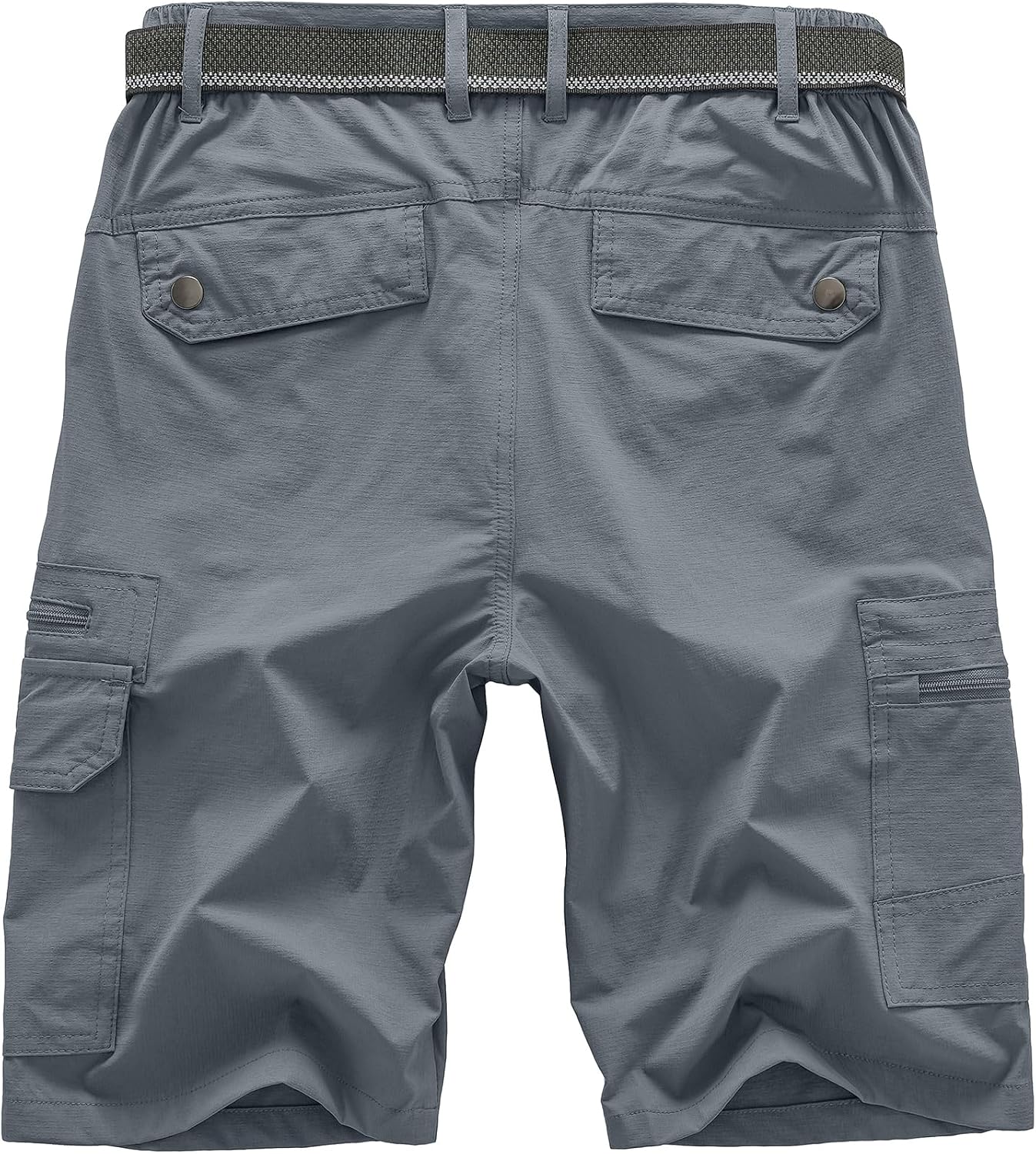 Detalle de Jessie Kidden Men's Outdoor Casual Expandable Waist Lightweight Water-Resistant Quick Dry Cargo Shorts