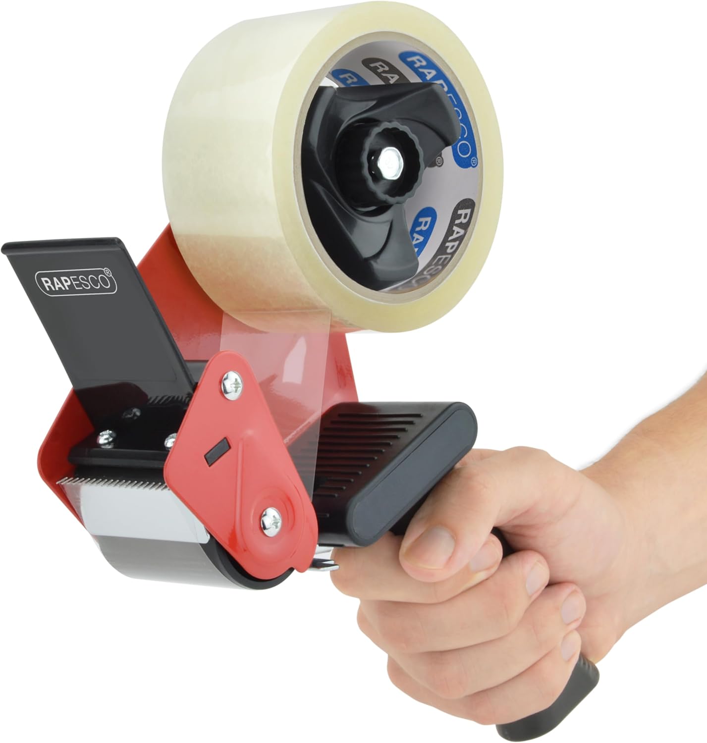 Detalle de Rapesco 1557 Dispenser per Nastro Adesivo da Imballaggio con Germ-Savvy e 2 Rotoli Trasparenti