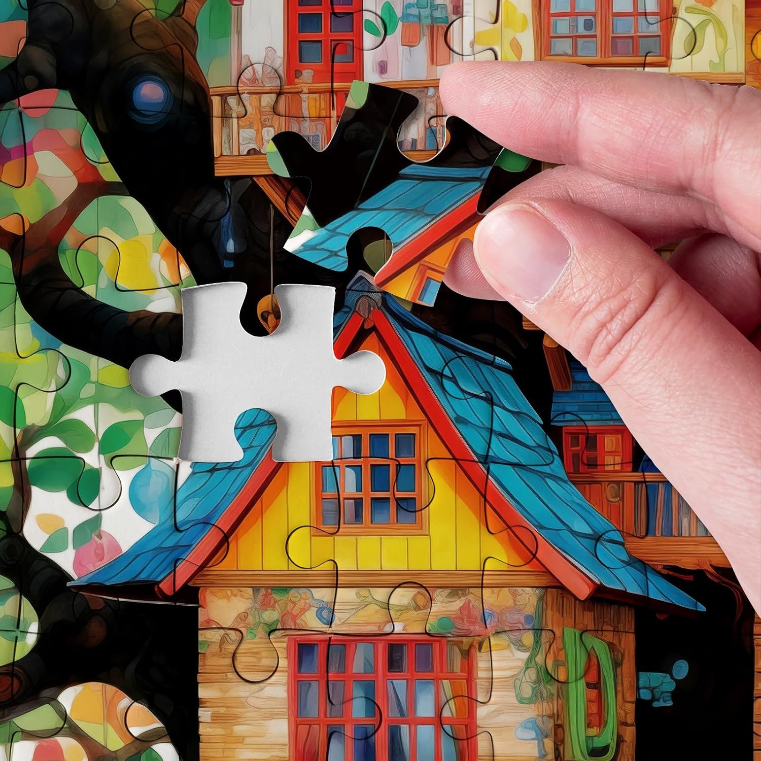 Detalle de Tree House 1000-Piece Art Puzzle 🎨