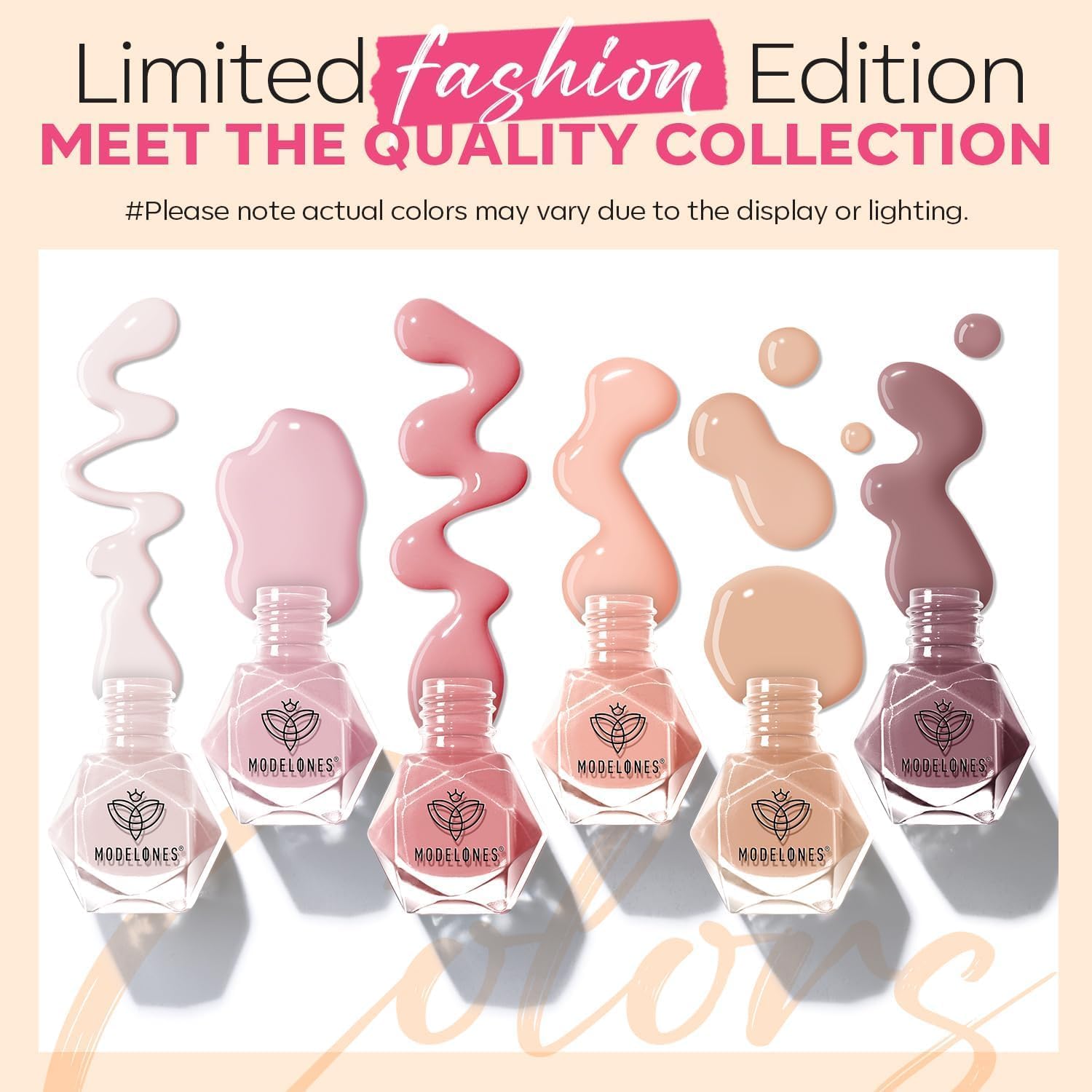 Thumbnail 6 de modelones Nail Polish Set (6 Nude Pastel Shades) — 5ml Quick-Dry, No-UV Formula