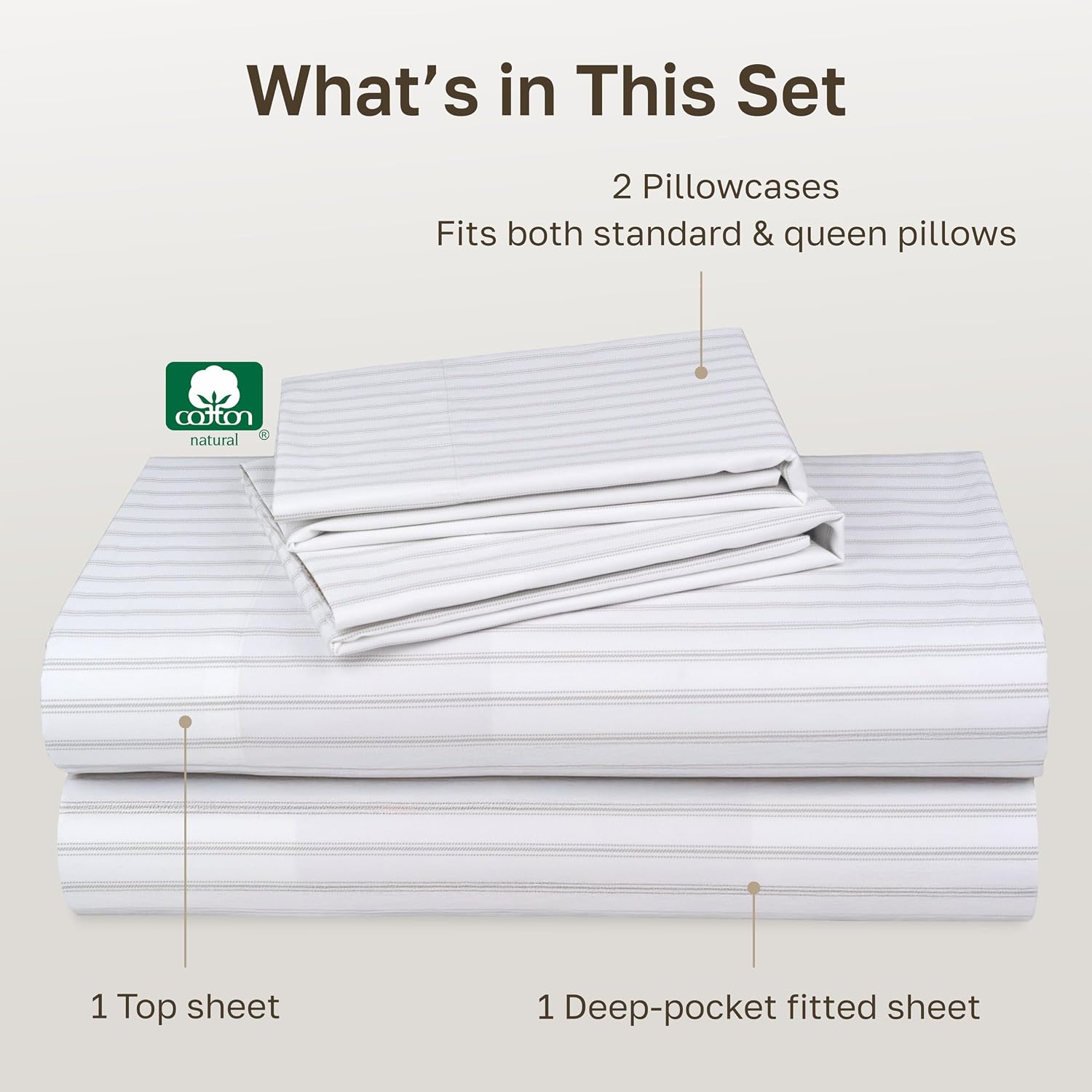 Detalle de California Design Den 840307135261 Queen Cotton Sateen Sheet Set, 600 Thread Count