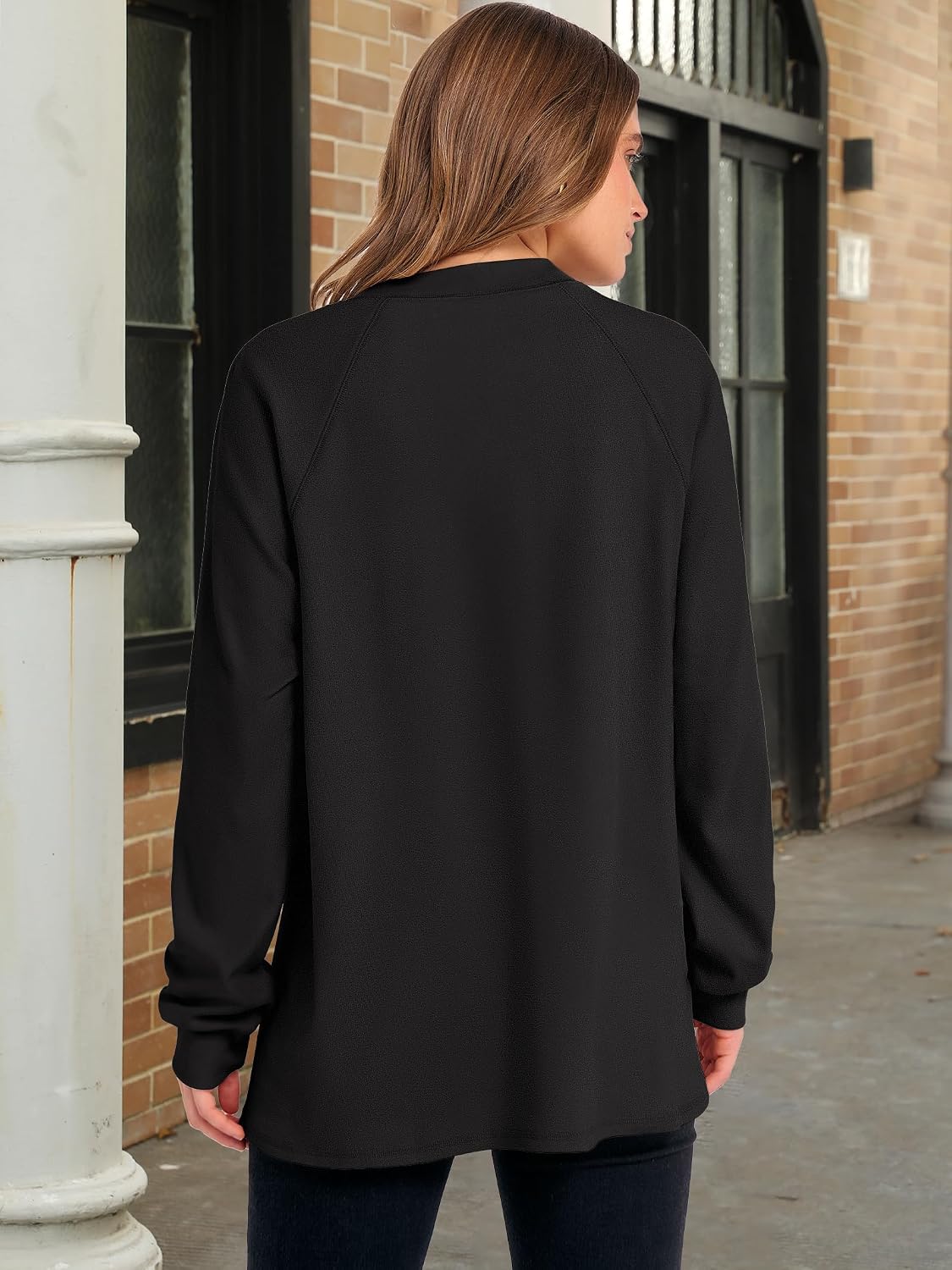 Thumbnail 4 de ANRABESS Women's Henley Tunic Sweatshirt, Polyester Blend
